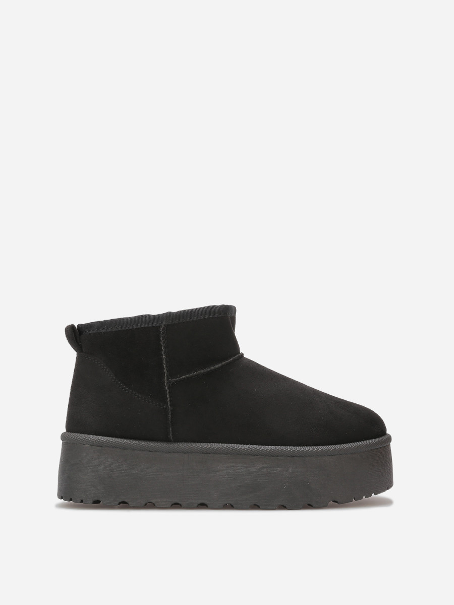 Boots en suédine fourrées à plateforme