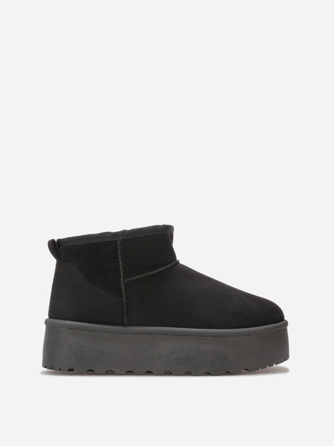 Boots en suédine fourrées à plateforme