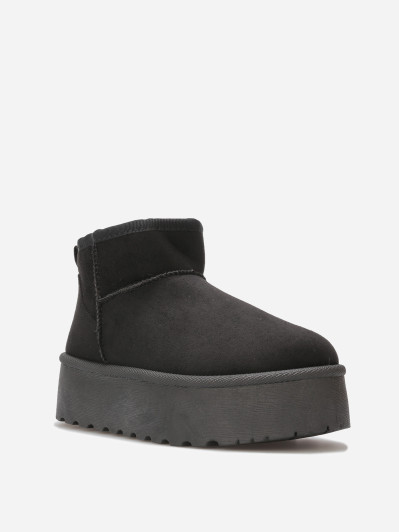 Boots en suédine fourrées à plateforme