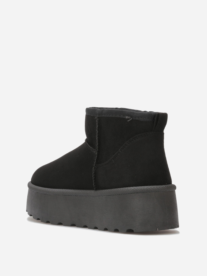 Boots en suédine fourrées à plateforme