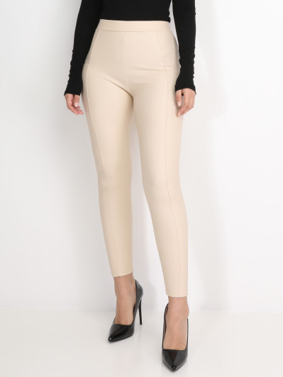Legging en simili et coutures apparentes