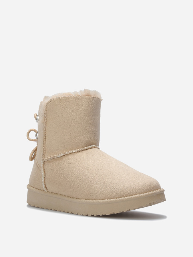 Boots fourrées à strass