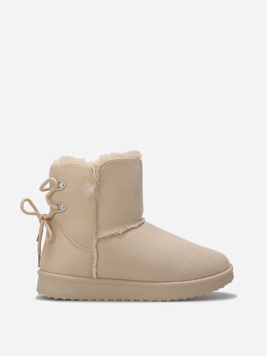 Boots fourrées à strass