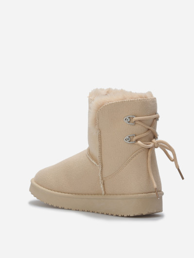 Boots fourrées à strass