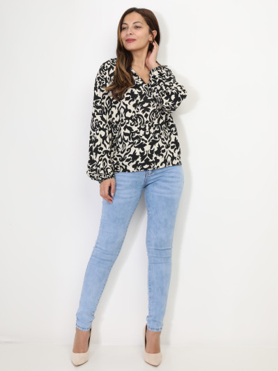 Blouse à imprimé baroque