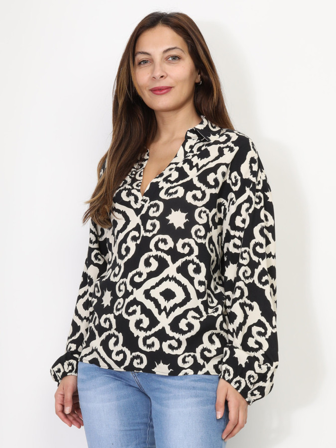 Blouse à motif abstrait