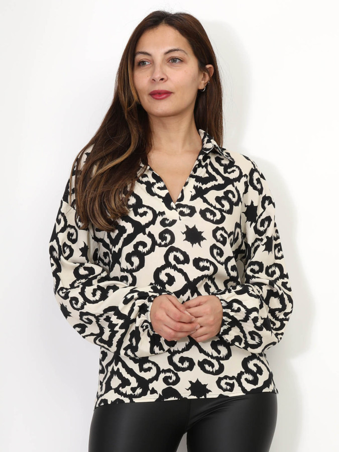 Blouse à motif abstrait