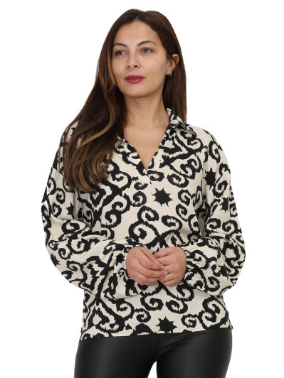 Blouse à motif abstrait