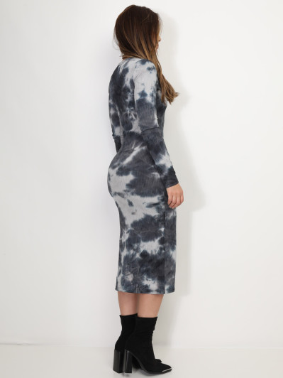 Robe mi-longue tie and dye