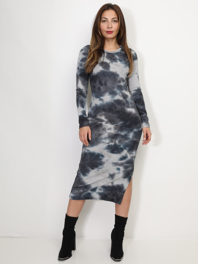 Robe mi-longue tie and dye
