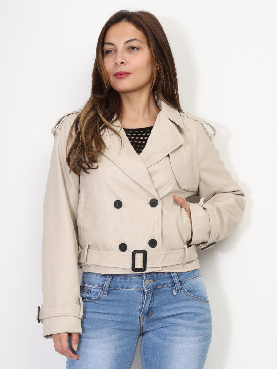 Blouson court en simili