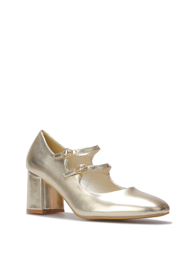 Babies à talon carré et double brides