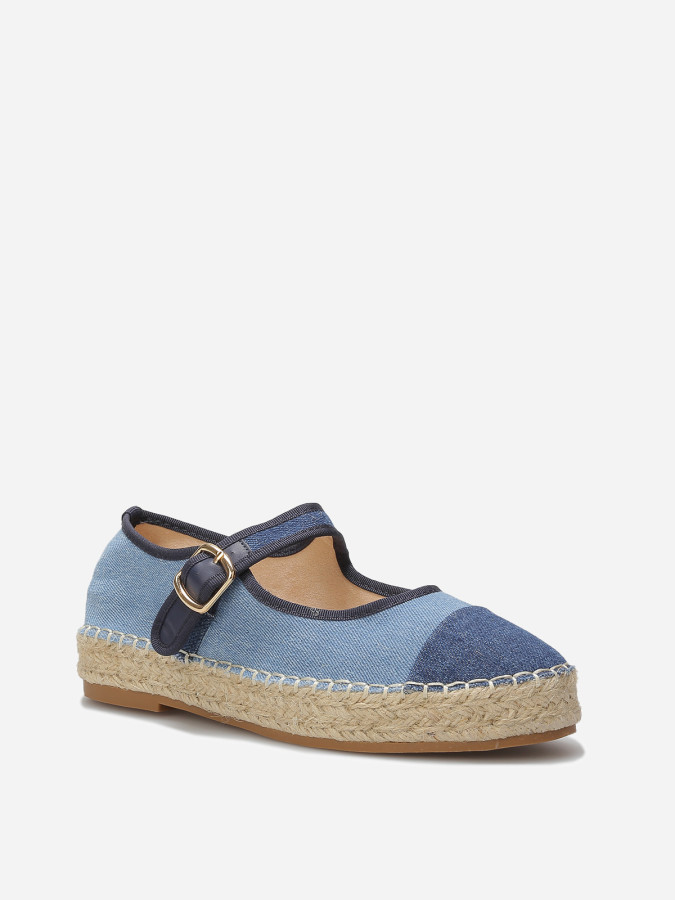 Espadrilles en denim avec bride