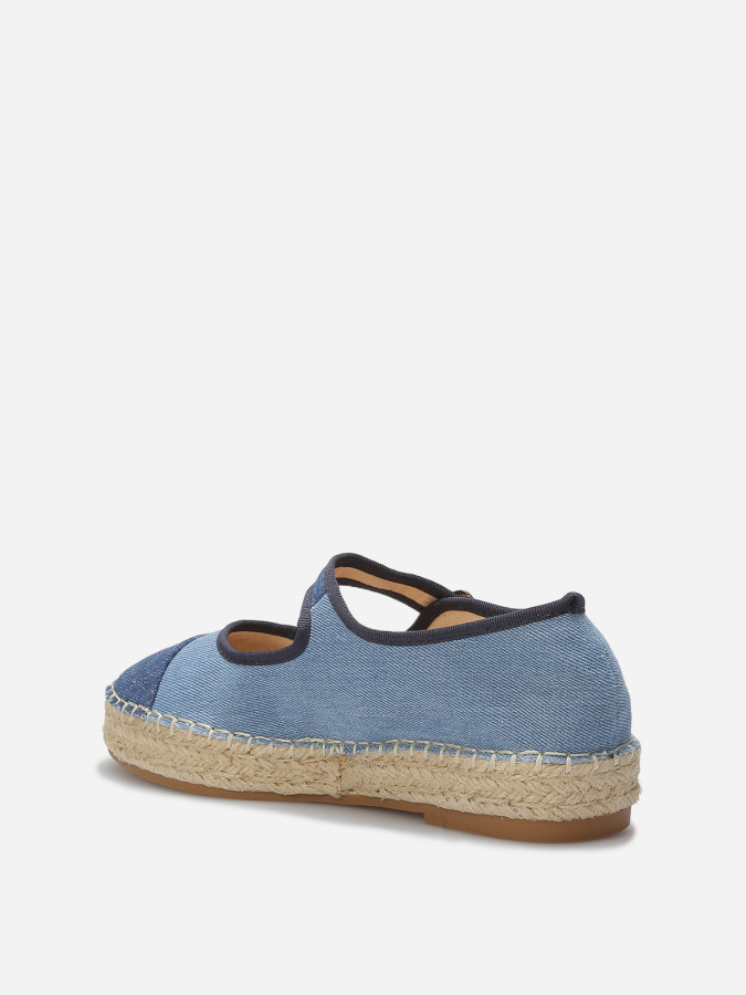 Espadrilles en denim avec bride