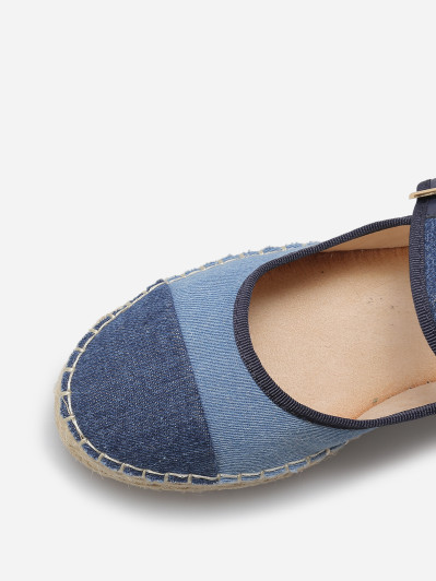 Espadrilles en denim avec bride