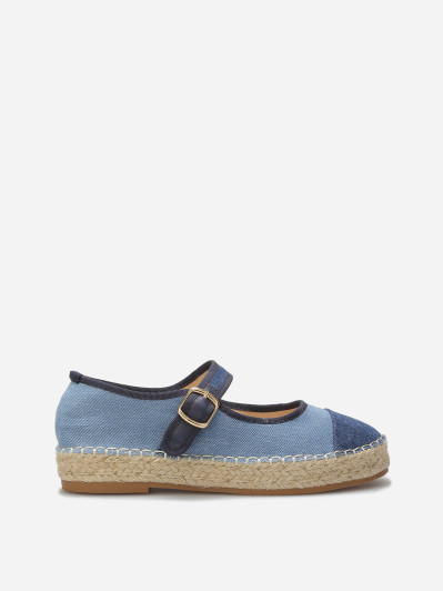Espadrilles en denim avec bride