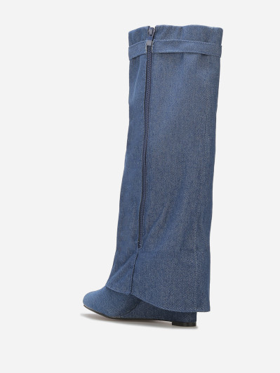 Bottes compensées trompe-l'oeil