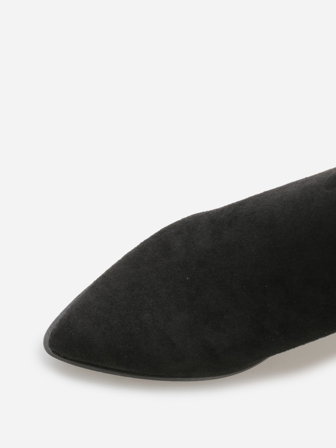 Santiags en suédine à surpiqûres