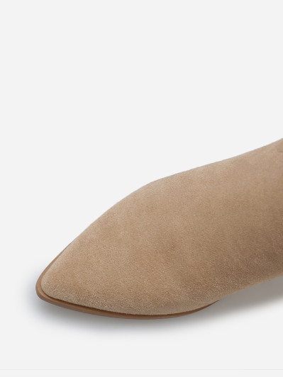 Santiags en suédine à surpiqûres