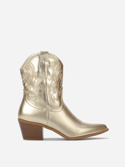 Santiags en simili à surpiqûres