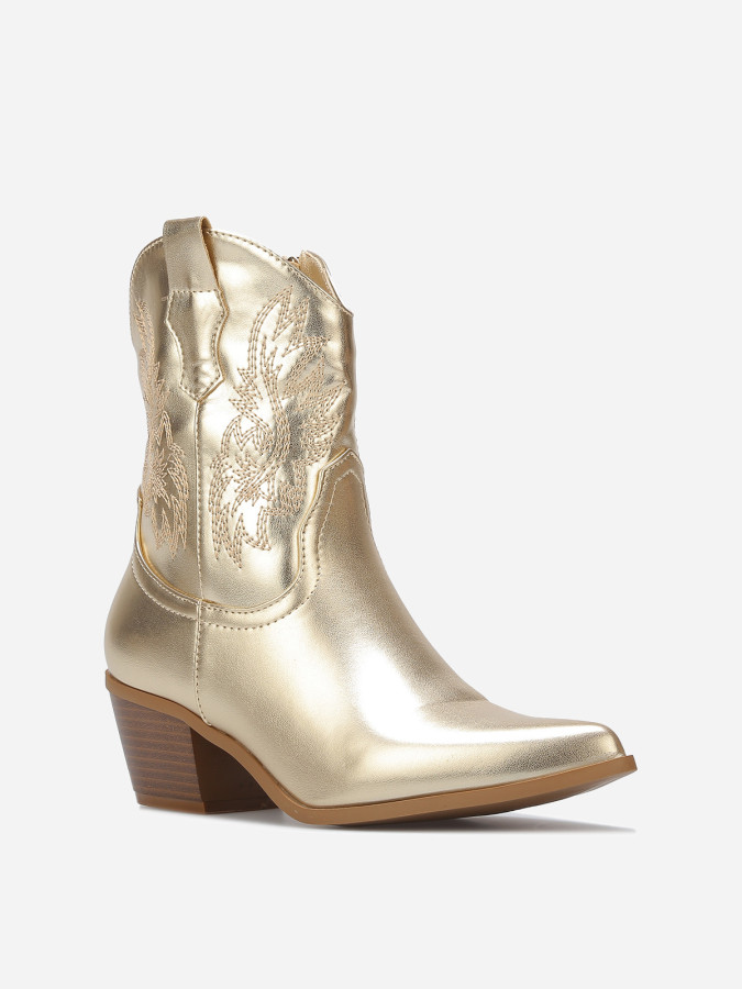 Santiags en simili à surpiqûres