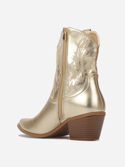 Santiags en simili à surpiqûres