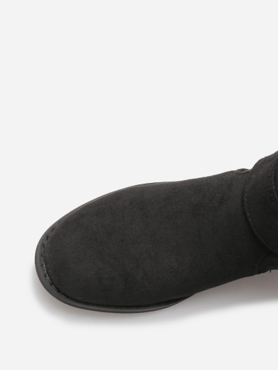 Bottines en suédine à sangles