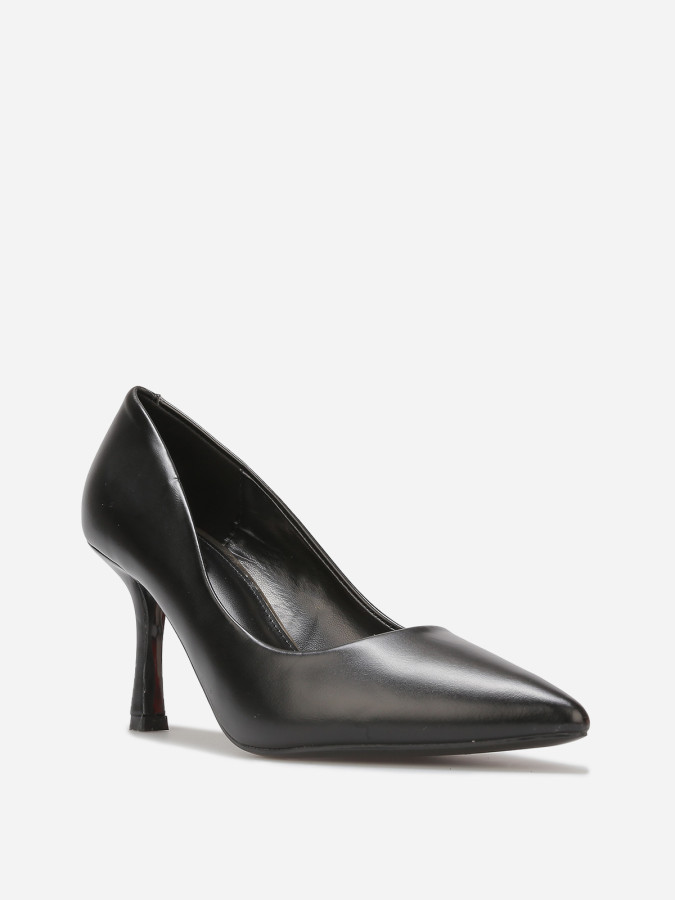 Escarpins en simili à talon bobine fin