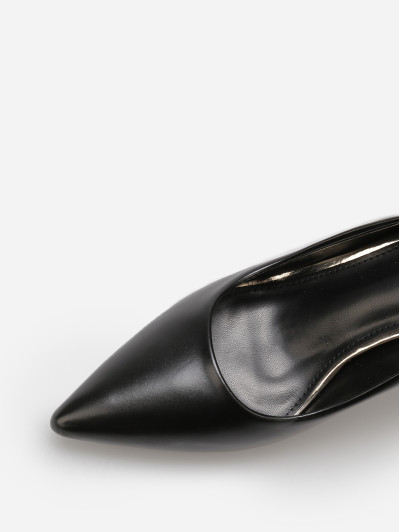 Escarpins en simili à talon bobine fin