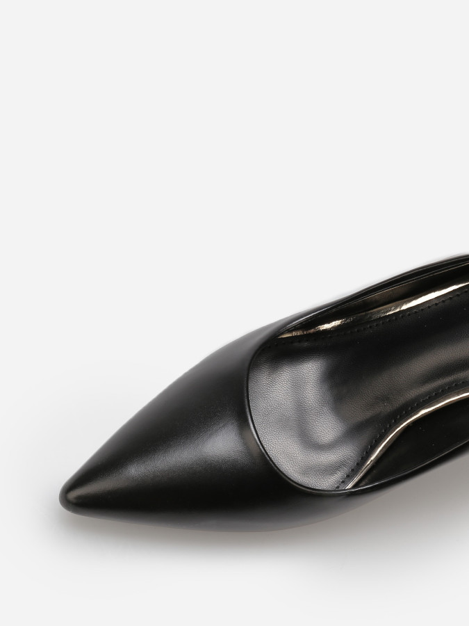 Escarpins en simili à talon bobine fin