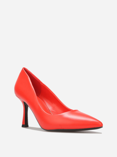 Escarpins en simili à talon bobine fin