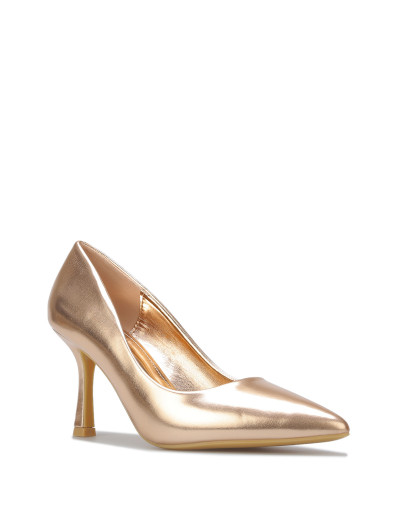 Escarpins pointus en simili métallisé