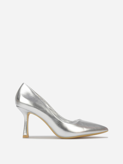 Escarpins pointus en simili métallisé