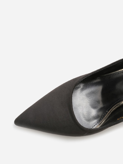 Stilettos en suédine à talon verni