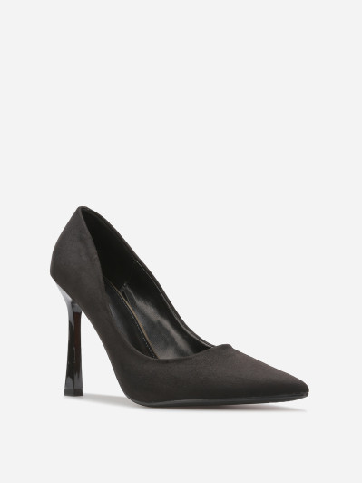 Stilettos en suédine à talon verni