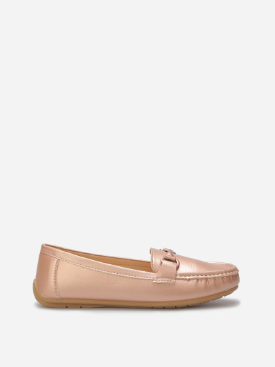 Mocassins slippers à mors métallique