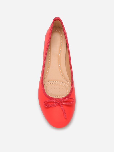 Ballerines à bout rond et nœud