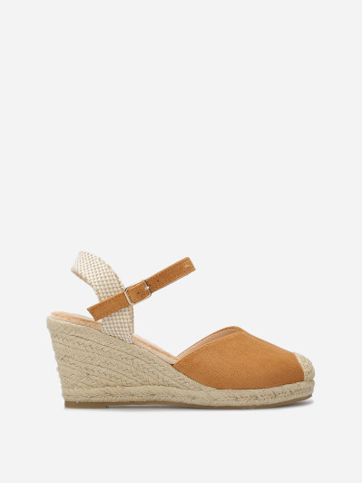 Espadrilles compensées en suédine