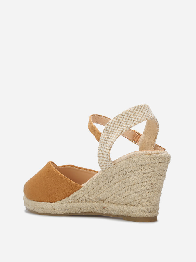 Espadrilles compensées en suédine