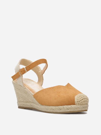 Espadrilles compensées en suédine