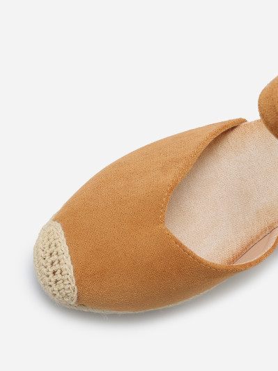 Espadrilles compensées en suédine