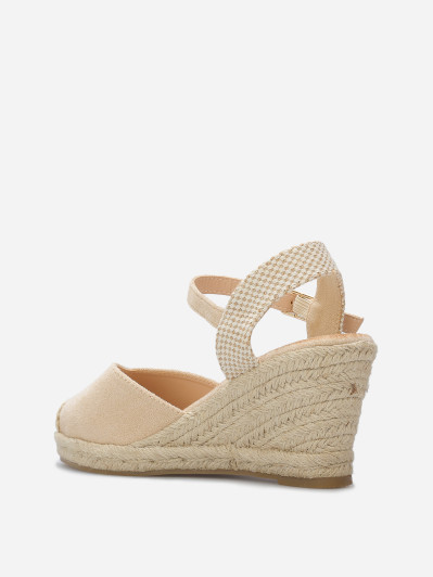 Espadrilles compensées en suédine