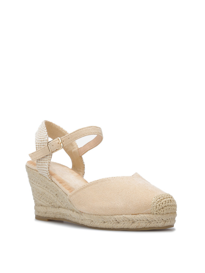 Espadrilles compensées en suédine