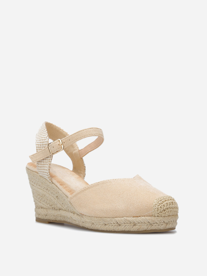 Espadrilles compensées en suédine