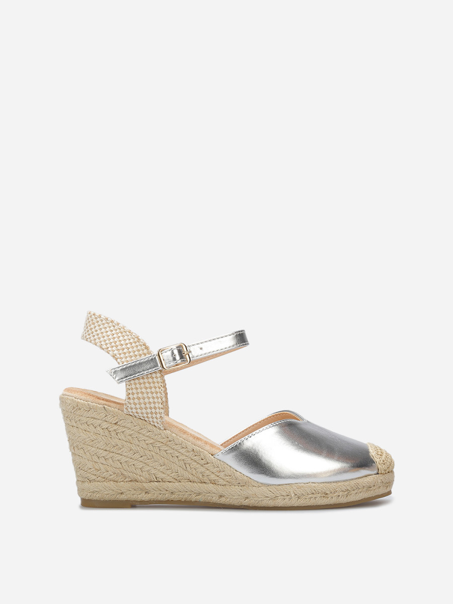 Espadrilles compensées en simili