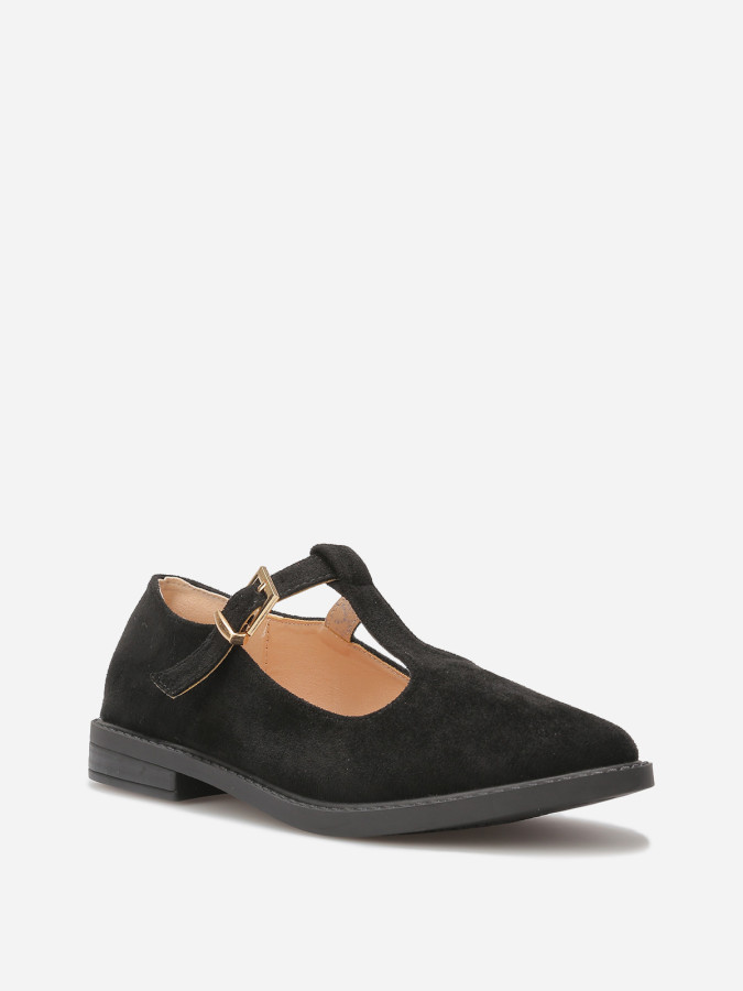 Babies en suédine à boucle dorée