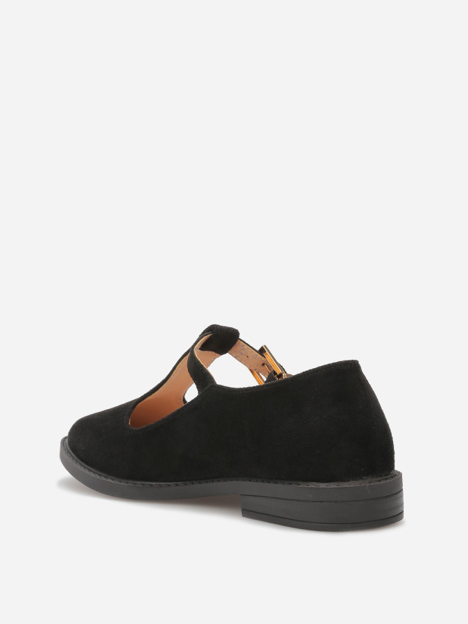 Babies en suédine à boucle dorée