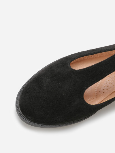 Babies en suédine à boucle dorée