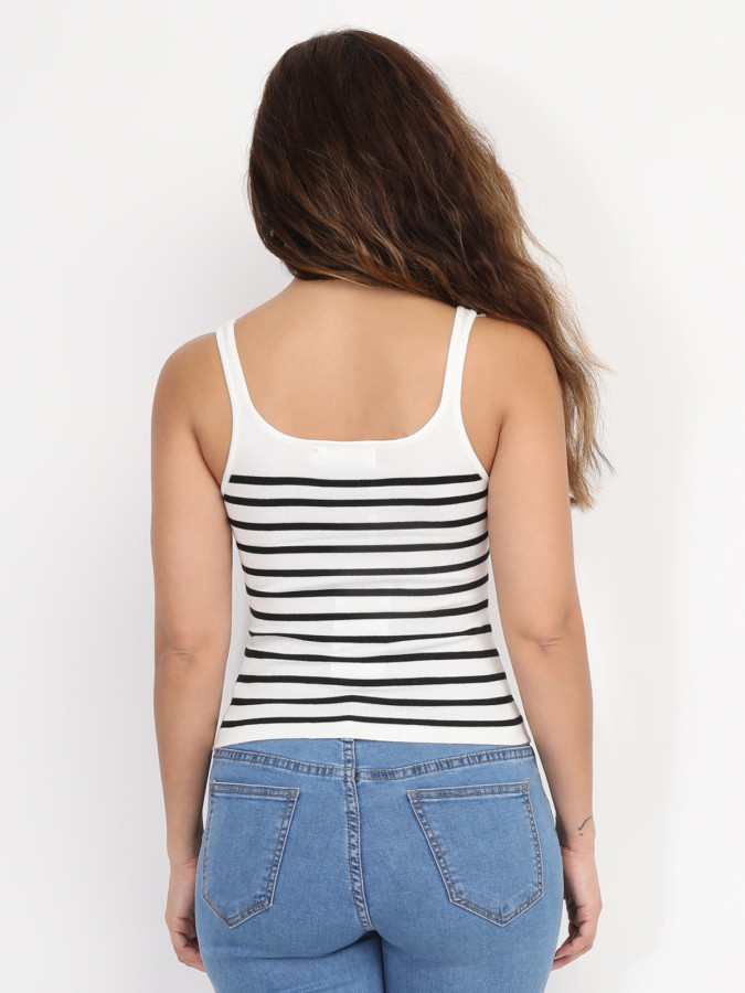 Débardeur marinière court