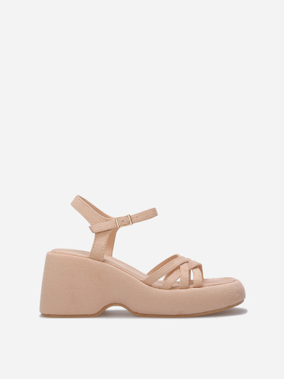 Sandales à plateforme compensée